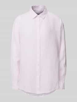 0039 italy Regular fit overhemdblouse van linnen met doorknoopsluiting