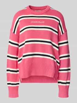 Guess Jeans Oversized gebreide pullover met labelstitching