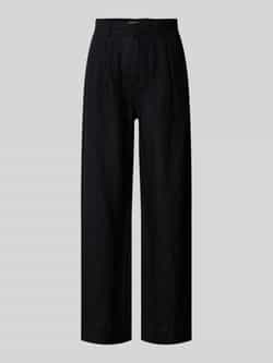 Gina Tricot Regular fit linnen broek met bandplooien model 'DENISE'