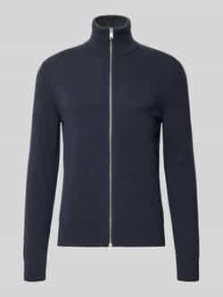 Marc O'Polo Regular fit gebreid jack van katoenmix met scheerwol