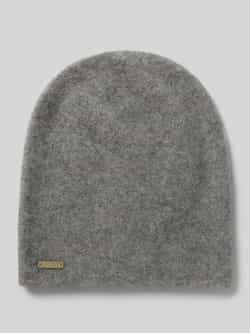 Seeberger Beanie van puur kasjmier met labeldetail