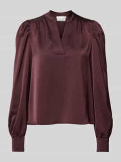 NEO NOIR Dames Blouses Rosslyn Heavy Sateen Blouse Bordeaux