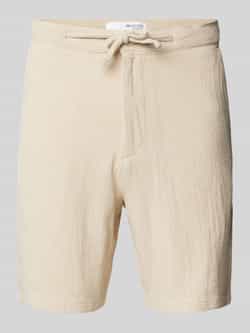 Selected Homme Regular fit bermuda met structuurmotief model 'BRODY'