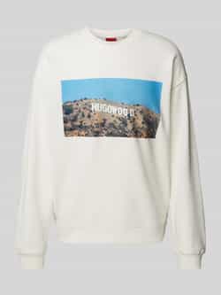 HUGO Sweatshirt met motiefprint model 'Dartok'