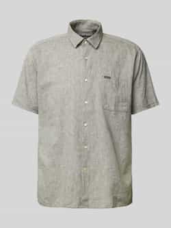 Barbour Regular fit linnen overhemd met borstzak model 'Nelson'