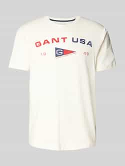 Gant T-shirt met labeldetails
