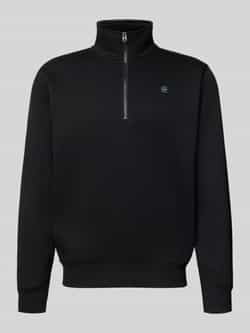 G-Star Raw Sweatshirt met schipperskraag en logostitching