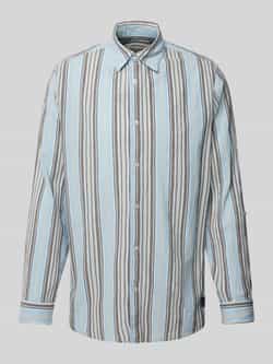 Scotch & Soda Overhemd Lange Mouw Scotch & Soda Overhemd Crinkled Stripe Lichtblauw