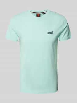 Superdry T-shirt met labelstitching