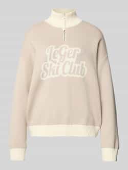 LeGer Oversized schipperstrui met opstaande kraag Model 'Charis'