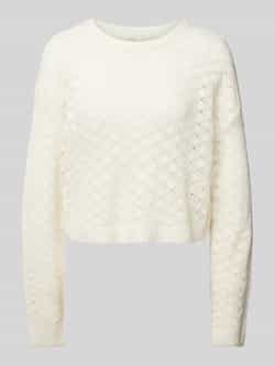Only Regular fit gebreide pullover met broderie anglaise model 'MIAMI'