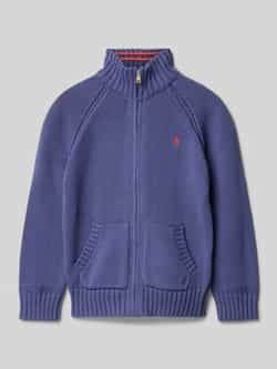 Polo Ralph Lauren Kids Gebreid jack met labelstitching en steekzakken