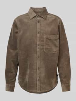 s.Oliver RED LABEL Regular fit corduroy overhemd met borstzak