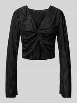 Vero Moda Shirt met lange mouwen en knoopdetails van plissé model 'PLIS'