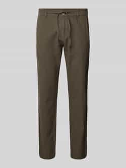 Lindbergh Tapered fit linnen broek met elastische band