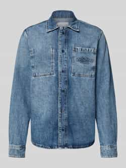 Pepe Jeans Loose fit jeansoverhemd van puur katoen