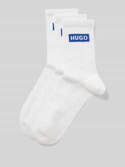 OTTO HUGO Blue Vrijetijdssokken 3P QS BLUE LOGO CC W met hugo logo-opschrift (3 paar)