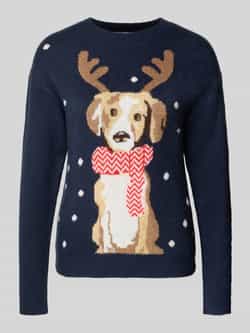 Christian Berg Woman Kersttrui met ribboorden