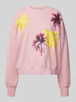 Essentiel Sweatshirt met pailletten en siersteentjes