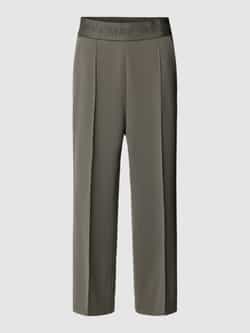 CAMBIO Wide leg stoffen broek met bandplooien model 'CAMERON'