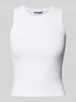Review Korte top met ronde hals