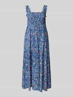 Apricot Midi-jurk van viscose met smokdetails