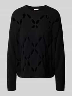 Liu Jo White Oversized wollen pullover van zuivere lanawol