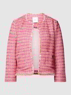 S.Oliver BLACK LABEL gestreepte tweed jasje roze