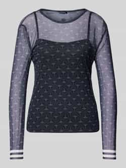 Joop! Shirt met lange mouwen en semi-transparant design model 'Tuli'