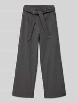Only Regular fit wijde broek met strikceintuur model 'TIZANA'