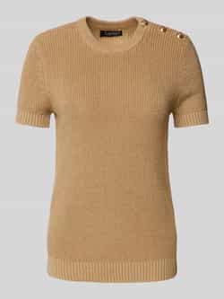 Lauren Ralph Lauren Gebreide pullover met ribboorden model 'EYELAH'