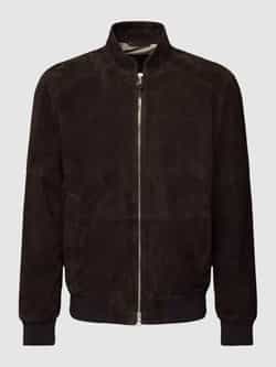 Windsor Leren jack met opstaande kraag model 'Borello3'