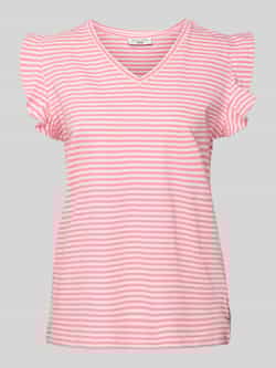 Marc O'Polo DENIM T-shirt met tijdloos streepjespatroon
