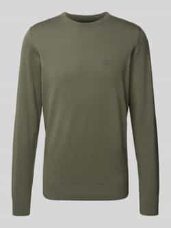 Barbour Pima Katoen Crew Gebreide Trui voor Mannen Gray Heren