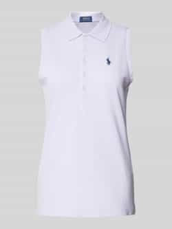 Polo Ralph Lauren Slim fit poloshirt in mouwloos design model 'JULIE'