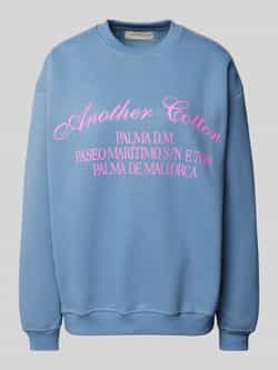 ANOTHER COTTON LAB Oversized sweatshirt met labelprint model 'Palma'