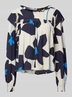Oui Relaxed fit blouse met ballonmouwen