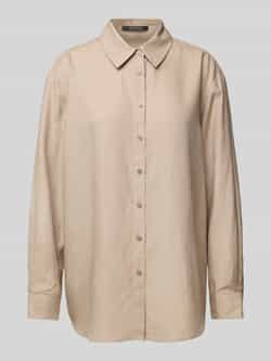Comma Blouse van lyocellmix met overhemdkraag