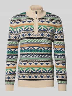 OLYMP Level Five Gebreide pullover met opstaande kraag