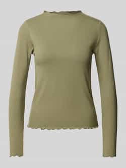 Pieces Regular fit shirt met lange mouwen en zoom met ruches model 'NICCA'
