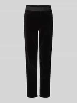 Marc Cain Stoffen broek met elastische band met logo