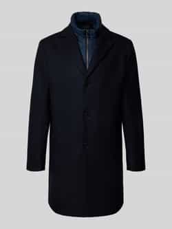 Roy Robson Lange jas van scheerwolmix in 2-in-1 look