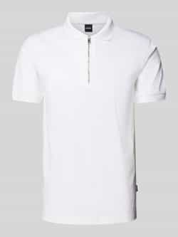 Boss Slim fit poloshirt met labeldetail model 'Polston'