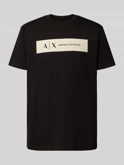 Armani Exchange Regular fit T-shirt van puur katoen met logoprint