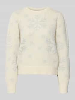 Vero Moda Regular fit kersttrui met all-over motief model 'NEWSNOWFROST'