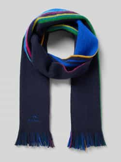 Paul Smith Blauwe Wollen Sjaal met Sportstrepen Multicolor Heren