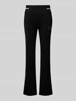 EA7 Emporio Armani Bootcut stoffen broek met labelprint model 'TRAIN CORE LADY'