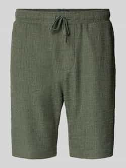 MCNEAL Korte regular fit broek met structuurmotief