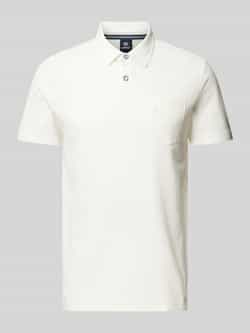Lerros Poloshirt met borstzak en borduursel