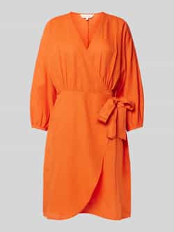 MSCH Copenhagen Knielange linnen jurk in wikkellook model 'Mirilla'